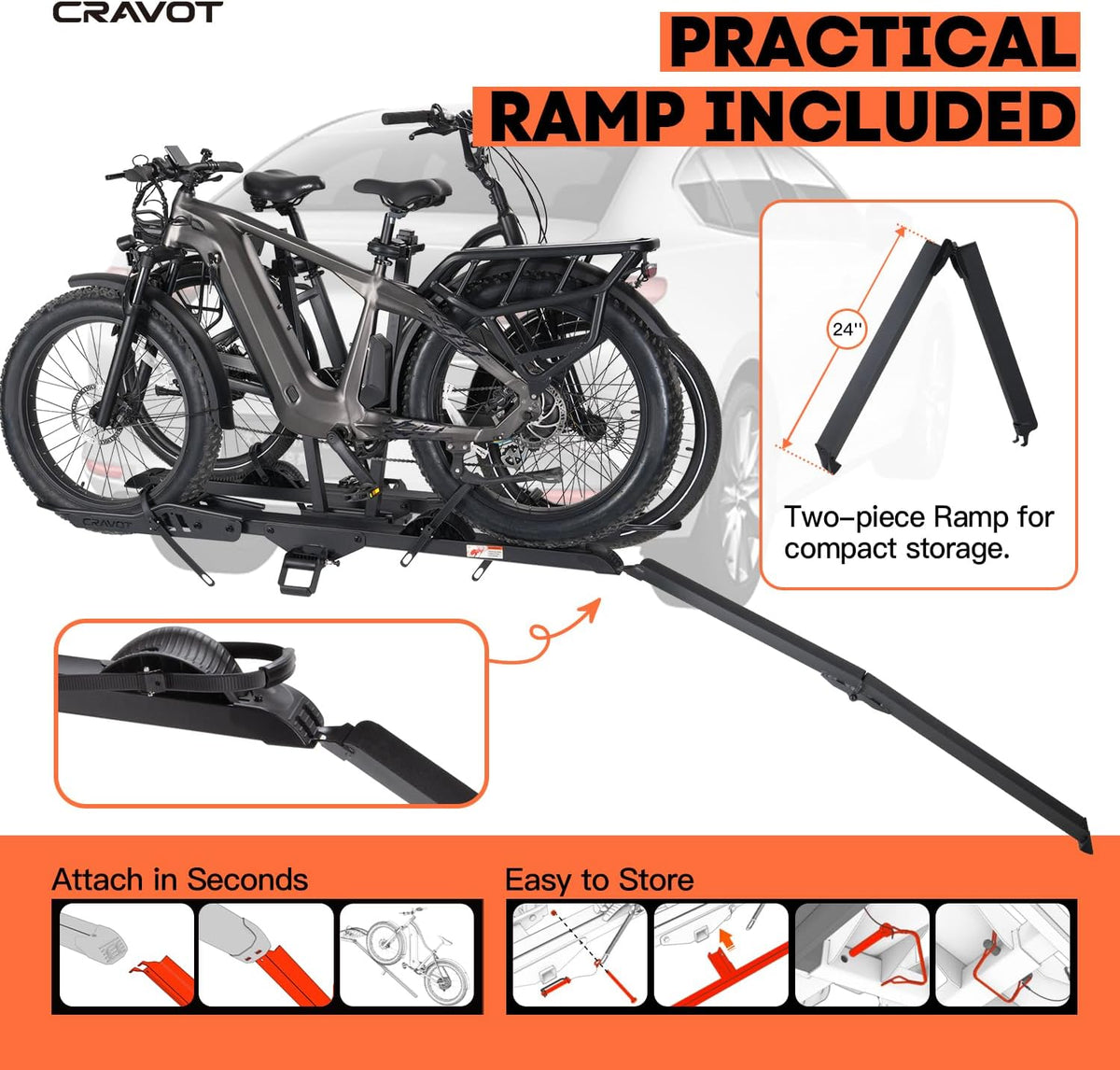 Cravot CyberRack E2 Plus Hitch Bike Rack