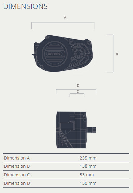 Bafang M620/G510 Bare Ultra Motor - UART