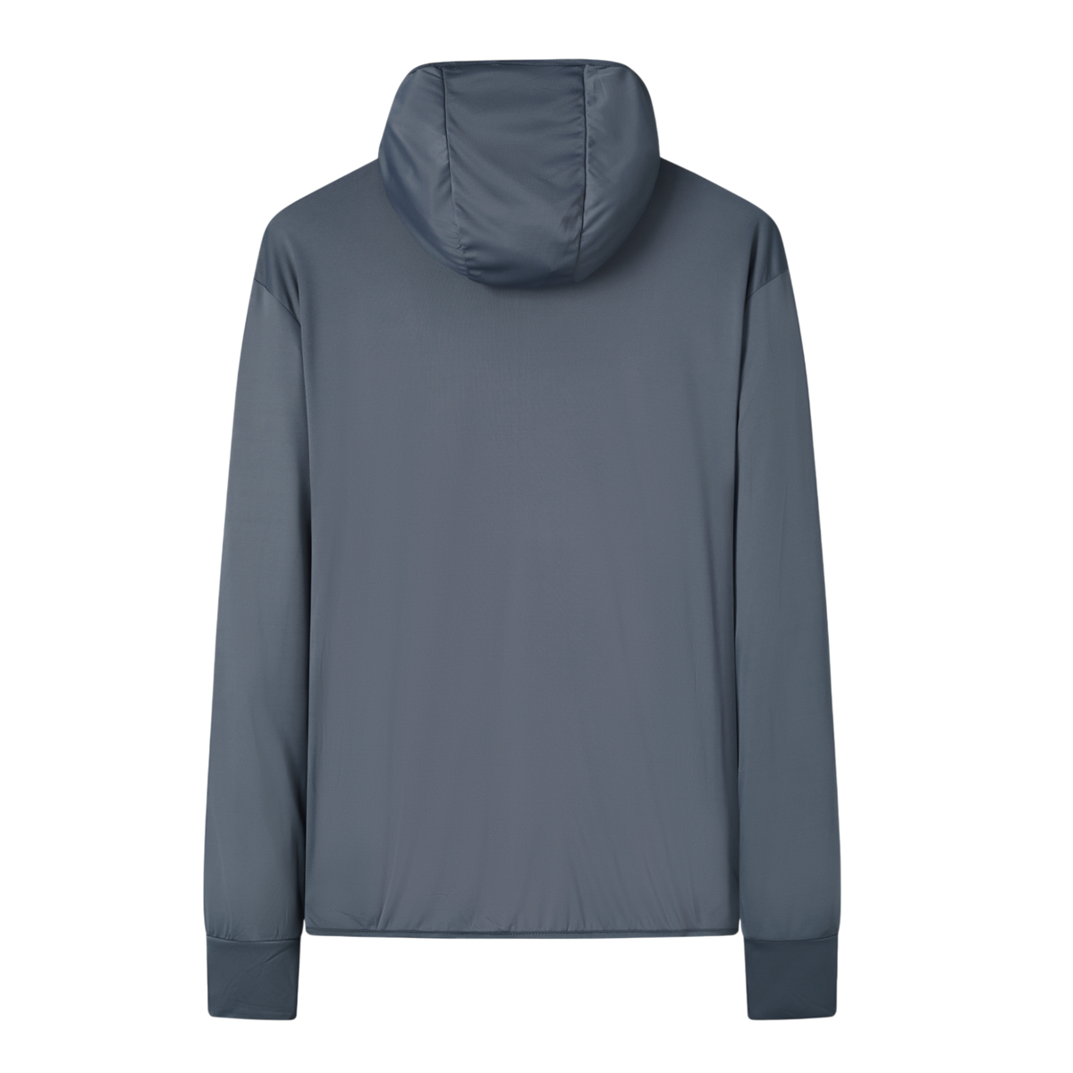 Gray hooded jacket on a white background