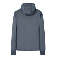 Gray hooded jacket on a white background
